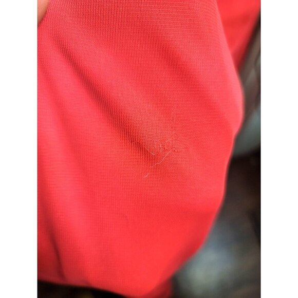 David's Bridal Elegant Coral Sleeveless Maxi Dress With Draped Front & Back - Picture 12 of 13